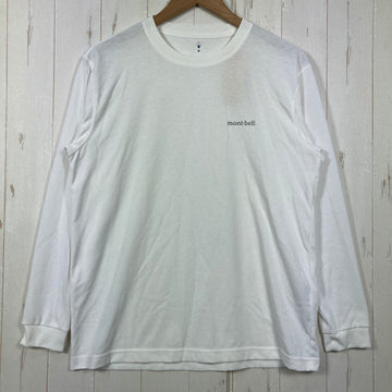 【Men's M ホワイト系】 Montbell ( モンベル ) WIC. ロングスリーブ T Wickron Long Sleeve T 吸汗速乾 UVカット ポリエステル ウェア トップス インナー シャツ ロングスリーブTシャツ クルーネック 化繊 z000