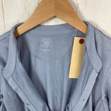 【Women's M ブルー系】 Icebreaker ( アイスブレーカー ) スーパーファイン ウルトラライト 150 ハーフボタン ティー メリノウール ウェア トップス インナー シャツ ロングスリーブTシャツ クルーネック ウール z00055035  ウー