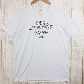 【Men's XL ホワイト系】 The North Face ( ザ・ノースフェイス ) エクスプローメッセージティー EXPLORE MESSAGE TEE ウェア トップス インナー シャツ ショートスリーブTシャツ クルーネック 化繊 z00050976 化 - 【公式】2ndGEAR（セカンドギア）Webショップ【登山用品・アウトドア用品専門 買取販売店】