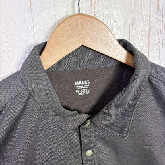 【Men's XL グレー系】 Millet ( ミレー ) リサイクル フィッシング ネット ポロ Recycled Fishing Net Polo ポリエステル ウェア トップス インナー シャツ ショートスリーブシャツ 化繊 z00058970  化繊 ショ