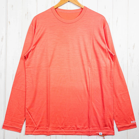 【Men's XL ピンク系】 Ridge Mountain Gear ( リッジマウンテンギア ) メリノ ベーシック ティー Merino Basic Tee Coral Red メリノウール ウェア トップス インナー シャツ ロングスリーブTシャツ クルーネ - 【公式】2ndGEAR（セカンドギア）Webショップ【登山用品・アウトドア用品専門 買取販売店】