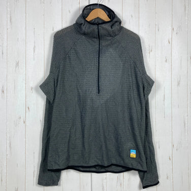 Senchi Designs Alpha 90 半拉链连帽衫，男女通用，加大码，灰色，深鼠尾草色，难找，涤纶，上衣，外套