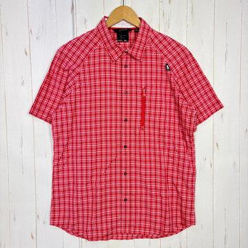 【Men's M レッド系】 Millet ( ミレー ) ミジャム ショートスリーブ シャツ Mijum Short Sleeve Shirt ナイロン ウェア トップス インナー シャツ ショートスリーブシャツ 化繊 z00057536  化繊 ショートスリー