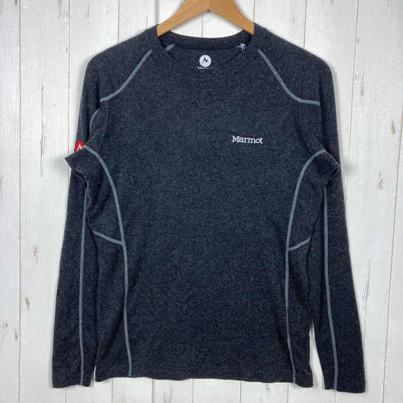 【Men's M ブラック系】 Marmot ( マーモット ) ウール ロングスリーブ ティー ウール ウェア トップス インナー シャツ ロングスリーブTシャツ クルーネック ウール z00054280  ウール ロングスリーブTシャツ クルーネック インナー