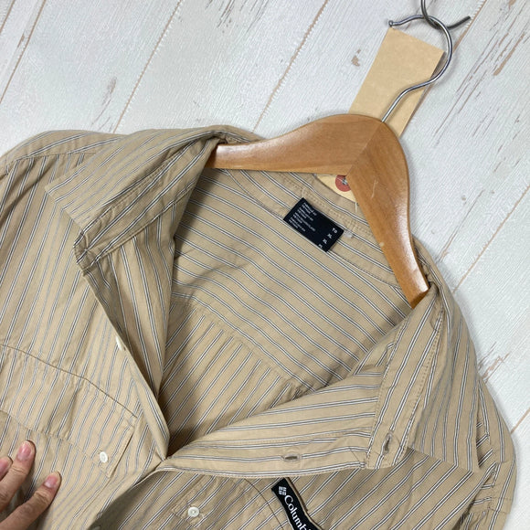 【Men's XL ベージュ系】 Columbia ( コロンビア ) ファイヤーホール レイク ロングスリーブ シャツ Firehole Lake LS Shirt ブラックレーベル コットン ウェア トップス インナー シャツ ロングスリーブシャツ コットン z0