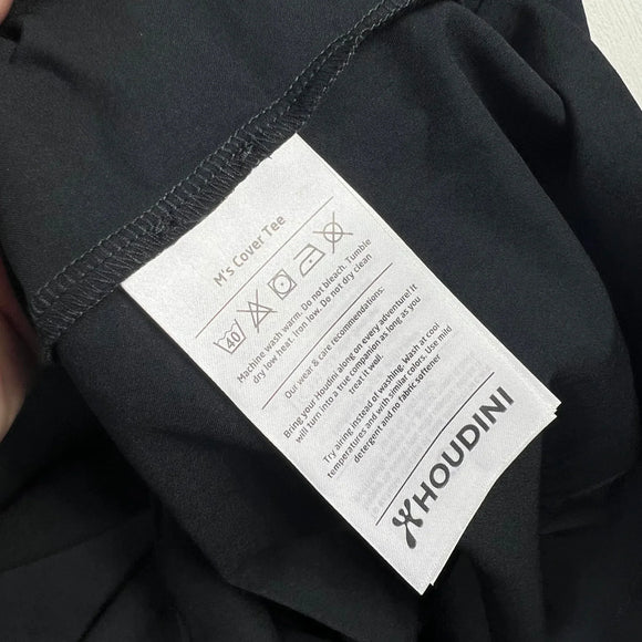 【Men's M ブラック系】 Houdini ( フーディニ ) メンズ カバー ティー M's Cover Tee 840018 TRUE BLACK z00055927 TRUE BLACK 化繊 ショートスリーブシャツ インナー シャツ トップス ウェア