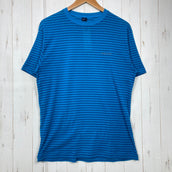 【Men's XL ブルー系】 Montbell ( モンベル ) WIC.ブリーズスパンボーダーT メンズ WIC. Breeze Span Border T Men's ウイックロン ブリーズスパン リブ編み ポリエステル ウェア トップス インナー シャツ シ