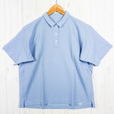 女式大号 Blue Ridge Mountain Gear 舒适套头短袖衬衫，海雾色。涤纶。