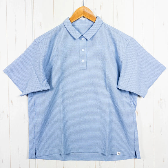 【Women's L ブルー系】 Ridge Mountain Gear ( リッジマウンテンギア ) コンフィープルオーバー ショートスリーブシャツ Comfy Pullover Short Sleeve Shirt Ocean Fog ポリエステル ウェア トップ