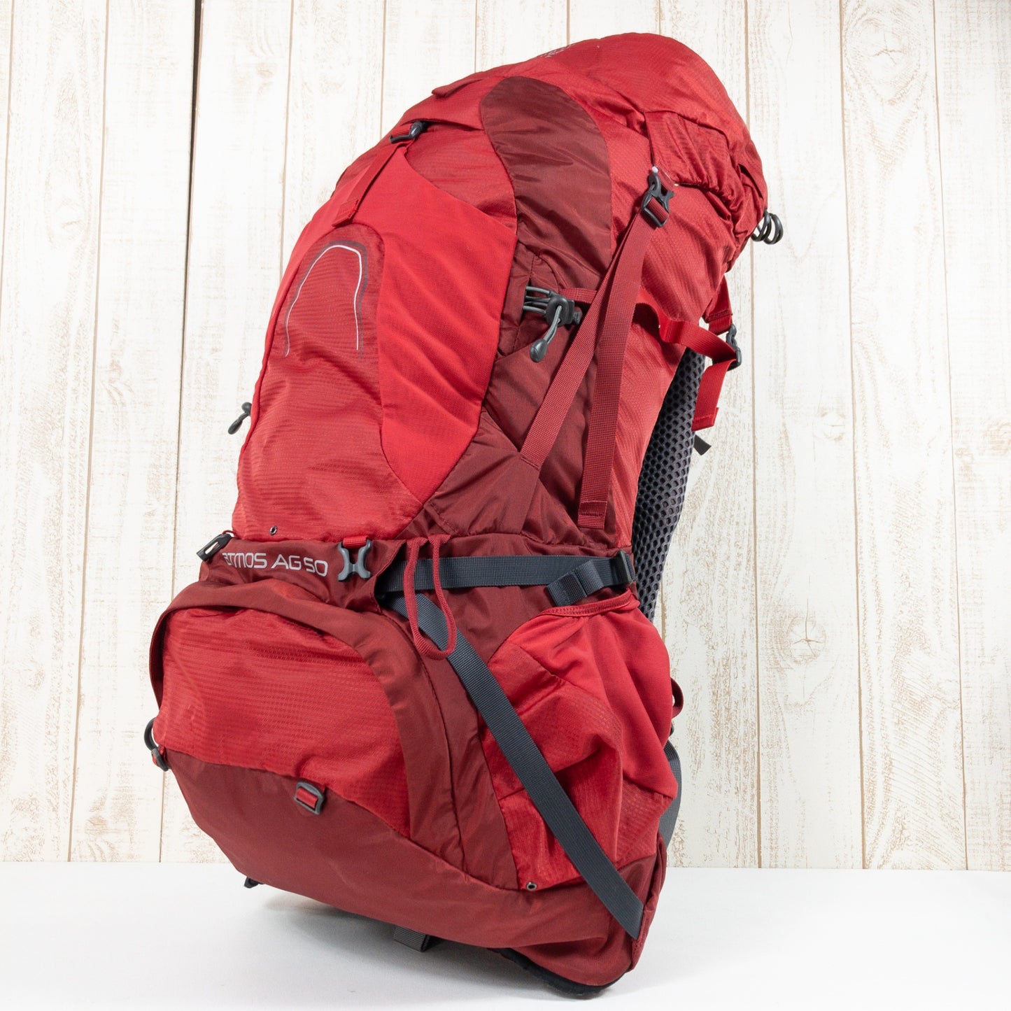 [Unisex One Size Red] Osprey Atmos Antigravity 50 Atmos Ag 50 Unisex Capacity [30L-54L] Backpack Bag Storage