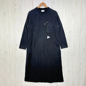 【Women's M ブラック系】 And Wander ( アンドワンダー ) コットン ウール スウェット ワンピース Cotton Wool Sweat Dress ウール混 日本製 コットン ウェア ドレス ワンピース z00061131  ドレス ワンピース