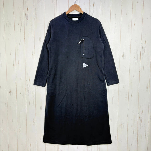 【Women's M ブラック系】 And Wander ( アンドワンダー ) コットン ウール スウェット ワンピース Cotton Wool Sweat Dress ウール混 日本製 コットン ウェア ドレス ワンピース z00061131  ドレス ワンピース