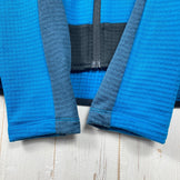 Montura Men's Stretch Color Hoody Jacket, Size Small, Blue. Polyester fleece outerwear jacket with Polartec Power Grid (z000).