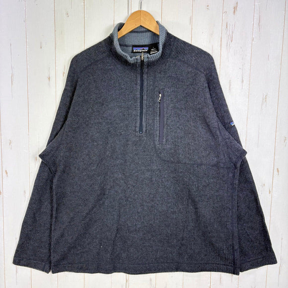 【Men's L グレー系】 2001 Patagonia ( パタゴニア ) オーバーランド プルオーバー Oberland Pullover 生産終了モデル 入手困難 ウール混 USA製 ハーフジップ ウェア トップス アウター ジャケット フリース z000