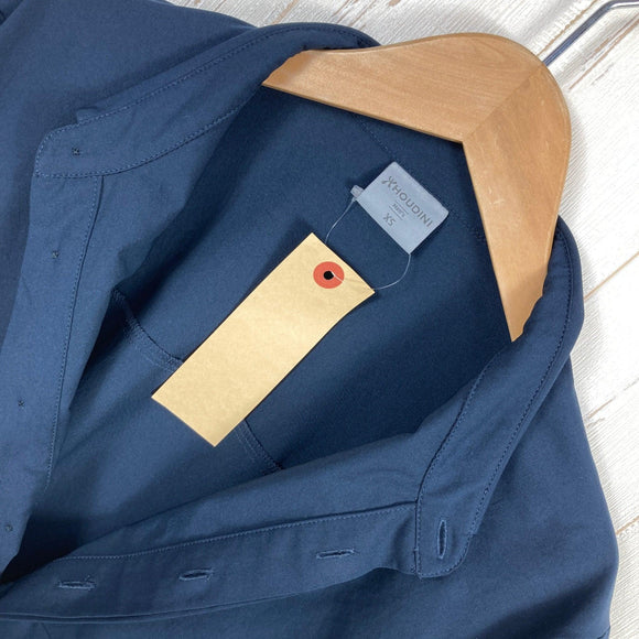【Men's XS ネイビー系】 Houdini ( フーディニ ) コスモシャツ Cosmo Shirt			 ポリエステル ウェア トップス インナー シャツ ショートスリーブシャツ 化繊 z00054825  化繊 ショートスリーブシャツ インナー シャツ トッ