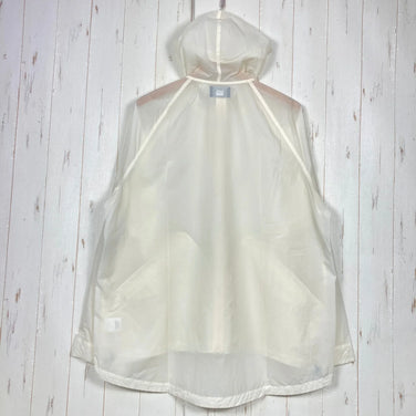 男女通用 2 象牙色 Rawlow Mountain Works Drizzler 连帽衫，米色尼龙，防风夹克，外套，z00053675，Ec