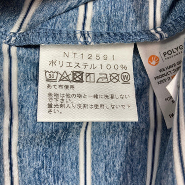 [Men's S Blue] The North Face Short Sleeve Free Run Border Crew - Polyester Wear Top Inner Shirt Sho