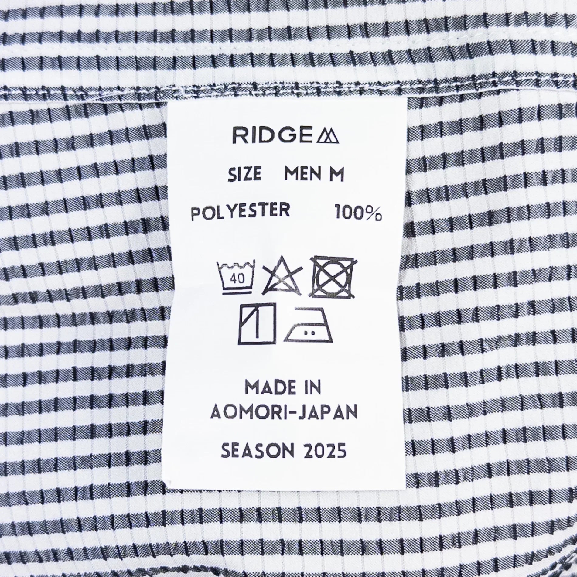 【Men's M グレー系】 Ridge Mountain Gear ( リッジマウンテンギア ) ベーシック ロングスリーブ シャツ ストライプ Basic Long Sleeve Shirt Stripe Grey x White ポリエステル ウェア トップ - 【公式】2ndGEAR（セカンドギア）Webショップ【登山用品・アウトドア用品専門 買取販売店】