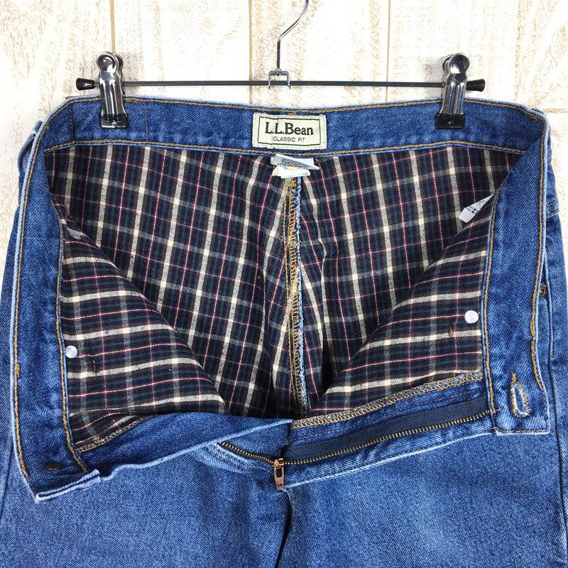 【男款32-32蓝色】Llbean Double L Jeans 经典版型法兰绒内衬牛仔长裤 100220 Internati