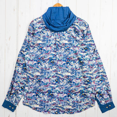 【Men's L ブルー系】 Jolly Gear（ジョリーギア） トリプルクラウン ボタンダウン ロングスリーブ TRIPLE CROWN BUTTON DOWN LONG SLEEVE Blue Garden ポリエステル ウェア トップス インナー シャツ - 【公式】2ndGEAR（セカンドギア）Webショップ【登山用品・アウトドア用品専門 買取販売店】