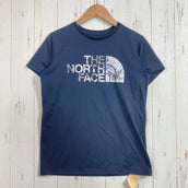 【Women's S ネイビー系】 The North Face ( ザ・ノースフェイス ) ショートスリーブフットプリントロゴティー S/S Footprint Logo Tee ポリエステル ウェア トップス インナー シャツ ショートスリーブTシャツ クルーネック