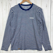 【Men's M ホワイト系】 Montbell ( モンベル ) メリノ ウール プラス ボーダー ロングスリーブ ティー Merino Wool Plus Border Long Sleeve T メリノウール ウェア トップス インナー シャツ ロングスリーブ