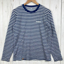 【Men's M ホワイト系】 Montbell ( モンベル ) メリノ ウール プラス ボーダー ロングスリーブ ティー Merino Wool Plus Border Long Sleeve T メリノウール ウェア トップス インナー シャツ ロングスリーブ-1
