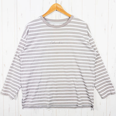 Columbia Relaxing Moments Long Sleeve Crew T-Shirt, Women's Medium, Gray. Cotton.