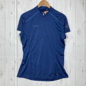 【Women's M ネイビー系】 Mammut ( マムート ) アタカゾ ライトジップ Atacazo Light Zip ポリエステル ウェア トップス インナー シャツ ショートスリーブシャツ 化繊 z00059441 化繊 ショートスリーブシャツ インナー