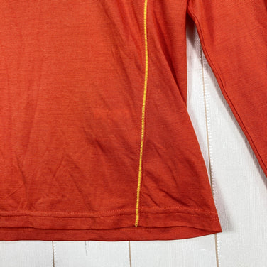 【Women's L オレンジ系】 Millet ( ミレー ) クータイ ウール クルー ロングスリーブ KUTAI WOOL CREW LONG SLEEVE ポリエステル ウェア トップス インナー シャツ ロングスリーブTシャツ クルーネック ウール z0005