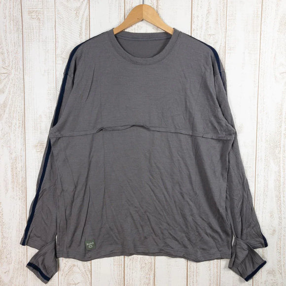 【Men's L グレー系】 Budo ( ブドー ) メリノウール ロングスリーブ カットソー Merino Wool Long Sleeve Cut Saw Tシャツ ロンt B22CB227A Asian Men's Utsubushi / Navy ウール - 【公式】2ndGEAR（セカンドギア）Webショップ【登山用品・アウトドア用品専門 買取販売店】