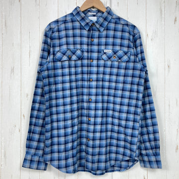 【Men's M ブルー系】 Columbia ( コロンビア ) フレアガン ストレッチ フランネル シャツ コットン ウェア トップス インナー シャツ ロングスリーブシャツ コットン z00059232  コットン ロングスリーブシャツ インナー シャツ ト