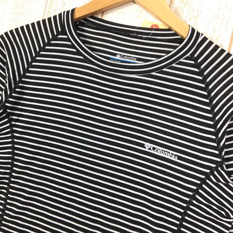 【Women's L ブラック系】 Columbia ( コロンビア ) オムニウィック ボーダー ロングスリーブ Tシャツ クルーネック 速乾 PL2629 Women's  化繊 ロングスリーブTシャツ クルーネック インナー シャツ トップス ウェア