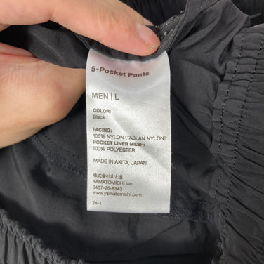 【Men's L ブラック系】 2024 Yamatomichi ( 山と道 ) ファイブ ポケット パンツ 5-Pocket Pants Black タスランナイロン C6 DWR ナイロン ウェア ボトムス ロングパンツ  z00061231 Black  ロン