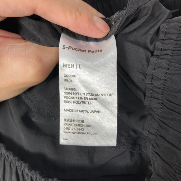 【Men's L ブラック系】 2024 Yamatomichi ( 山と道 ) ファイブ ポケット パンツ 5-Pocket Pants Black タスランナイロン C6 DWR ナイロン ウェア ボトムス ロングパンツ  z00061231 Black  ロン