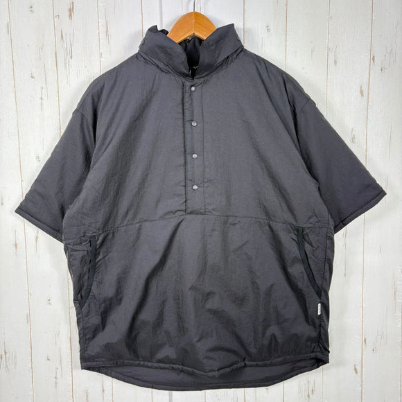 【Unisex 2 ブラック系】 迷迭香 ( マンネンロウ ) パデッド ショートスリーブ シャツ Padded Short Sleeve Shirt Black z00058950 Black 化繊インサレーション アウター ジャケット トップス ウェア