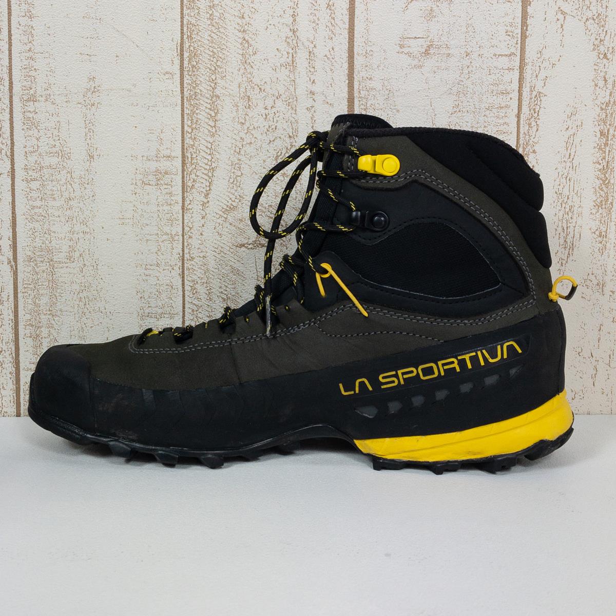 [男士 27.3 厘米炭灰色] La Sportiva Traverse X5 Gore-Tex TX5 GTX 皮革 27I 男士碳/黄色徒步靴鞋类