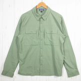 【男款小绿】2024 Patagonia 长袖自驾防晒衫 TNGR/地形绿 涤纶服装