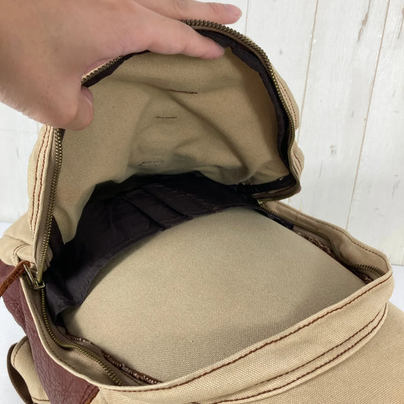 【Unisex OneSize ベージュ系】 2000s Kiva Designs ( キバデザイン ) コットンキャンバス × バイソンレザー デイパック Cotton Canvas Bison Leather Daypack 生産終了モデル 入手困難 バッグ ストレージ バッ