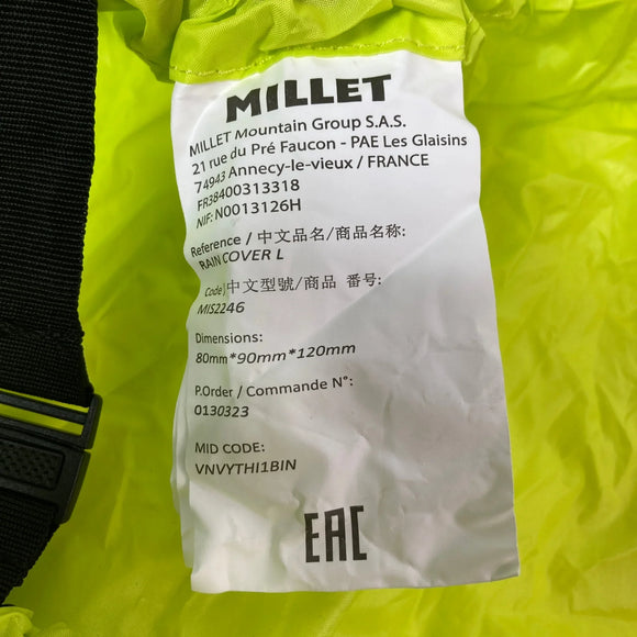 【OneSize グリーン系】 Millet ( ミレー ) レインカバーL RAINCOVER L ポリエステル バッグ ストレージ ザックカバー z00056626  ザックカバー バッグ ストレージ