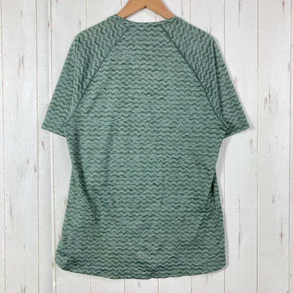 【Men's S グリーン系】 2023 Patagonia ( パタゴニア ) リッジ フロー シャツ Ridge Flow Shirt HMKG ポリエステル ウェア トップス インナー シャツ ショートスリーブTシャツ クルーネック 化繊 z00056686