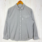 【Men's S ホワイト系】 Ridge Mountain Gear ( リッジマウンテンギア ) ベーシック ロングスリーブ シャツ ストライプ Basic Long Sleeve Shirt "Stripe" ポリエステル ウェア トップス インナー シャツ