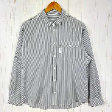 【Men's S ホワイト系】 Ridge Mountain Gear ( リッジマウンテンギア ) ベーシック ロングスリーブ シャツ ストライプ Basic Long Sleeve Shirt "Stripe" ポリエステル ウェア トップス インナー シャツ