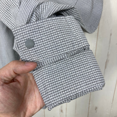 【Women's S グレー系】 Millet ( ミレー ) インセクト バリヤー ロングスリーブ チェック シャツ INSECT BARRIER LS CHK SHIRT ポリエステル ウェア トップス インナー シャツ ロングスリーブシャツ 化繊 z000604