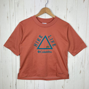 [Women's S Pink] Columbia Hike And Life Short Sleeve T-Shirt - Polyester Wear Tops Inner Shirt Short Sleeve T-Shirt
