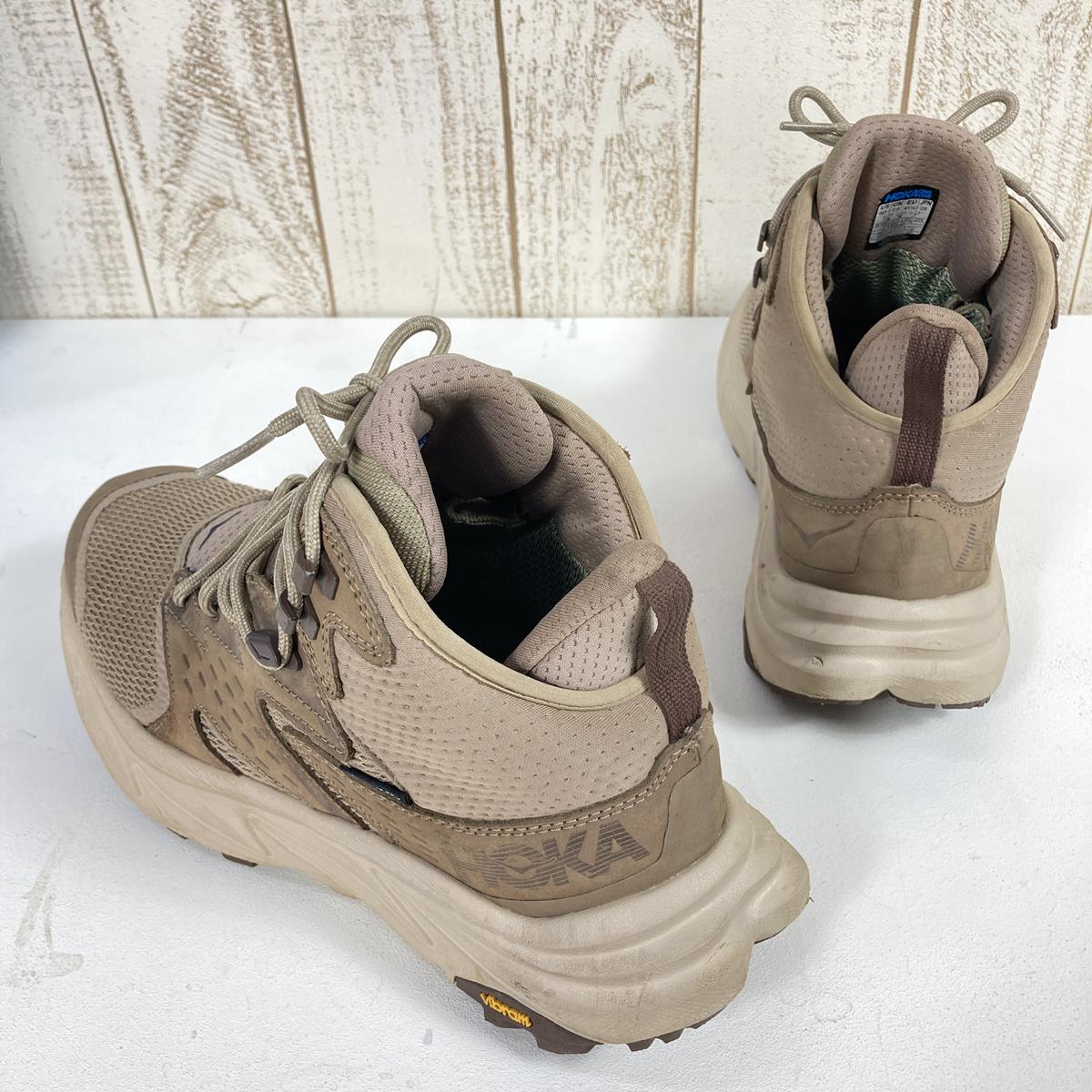 【男款 26.0cm 米色】Hoka Oneone Anacapa 2 Mid Gore-Tex Anacapa 2 Mid Gtx 徒步鞋 1141633 男式 DOTN 沙丘/牛津棕褐色徒步靴