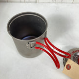 【OneSize シルバー系】 Evernew ( エバニュー ) チタン ウルトラライト クッカー 深型 S RED Titanium Ultralight Cooker Deep S RED チタン クックウェア クッカー コッフェル z00059421  クッ