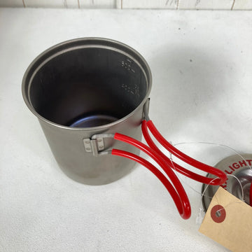 【OneSize シルバー系】 Evernew ( エバニュー ) チタン ウルトラライト クッカー 深型 S RED Titanium Ultralight Cooker Deep S RED チタン クックウェア クッカー コッフェル z00059421  クッ - 0