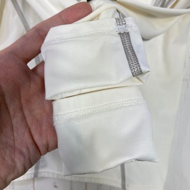 【Men's XS ホワイト系】 Skins ( スキンズ ) コンプレッション Vネック シャツ ナイロン ウェア トップス インナー シャツ ロングスリーブシャツ 化繊 z00059863  化繊 ロングスリーブシャツ インナー シャツ トップス ウェア