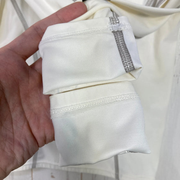 【Men's XS ホワイト系】 Skins ( スキンズ ) コンプレッション Vネック シャツ ナイロン ウェア トップス インナー シャツ ロングスリーブシャツ 化繊 z00059863  化繊 ロングスリーブシャツ インナー シャツ トップス ウェア
